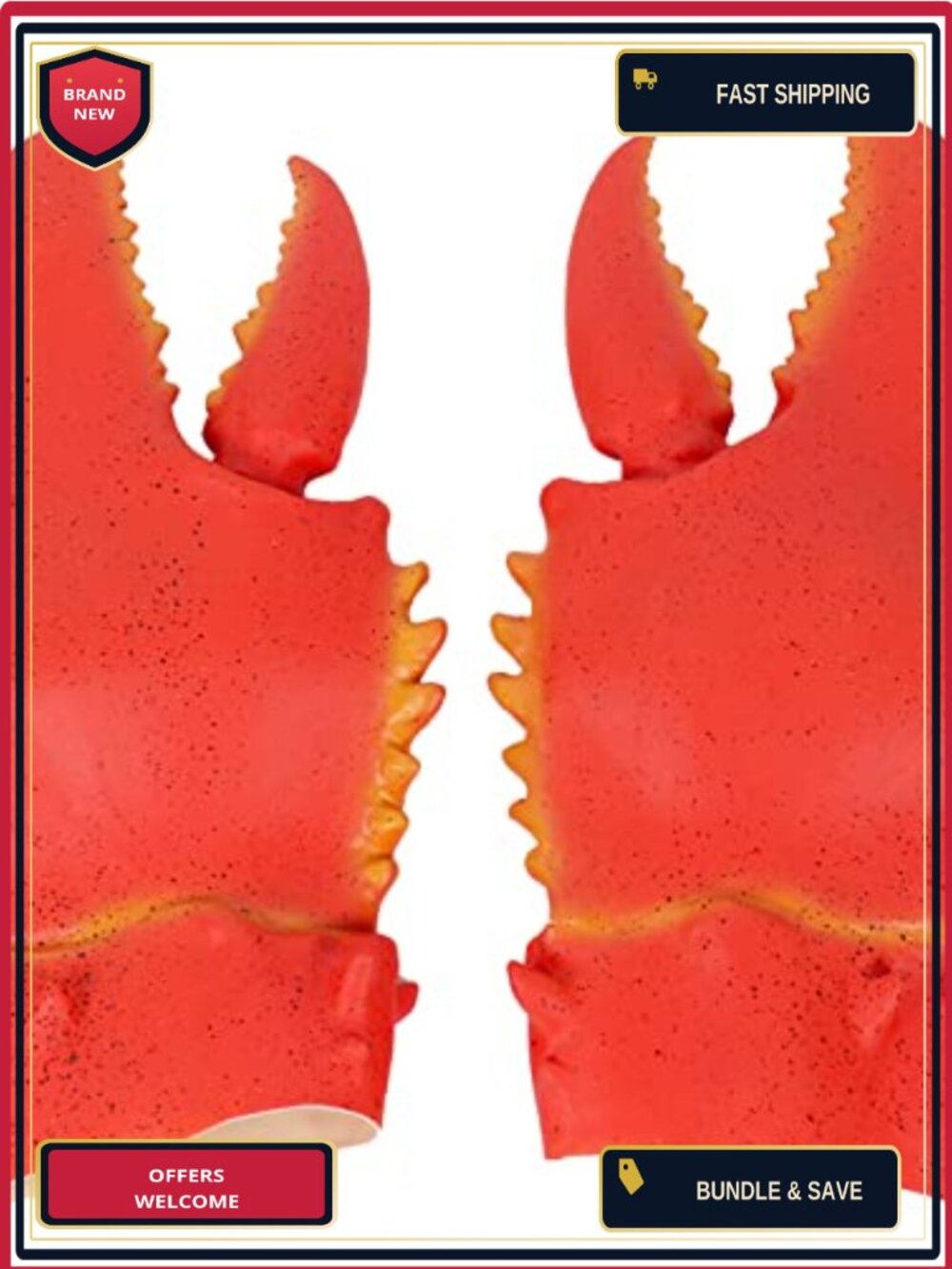 Lobster Claw Gloves Rubber Latex Costume Accessory Halloween Party